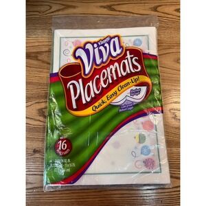 Kleenex VIVA Holiday Christmas Ornamentโ Disposable Placemats NEW Pack of 16-#7